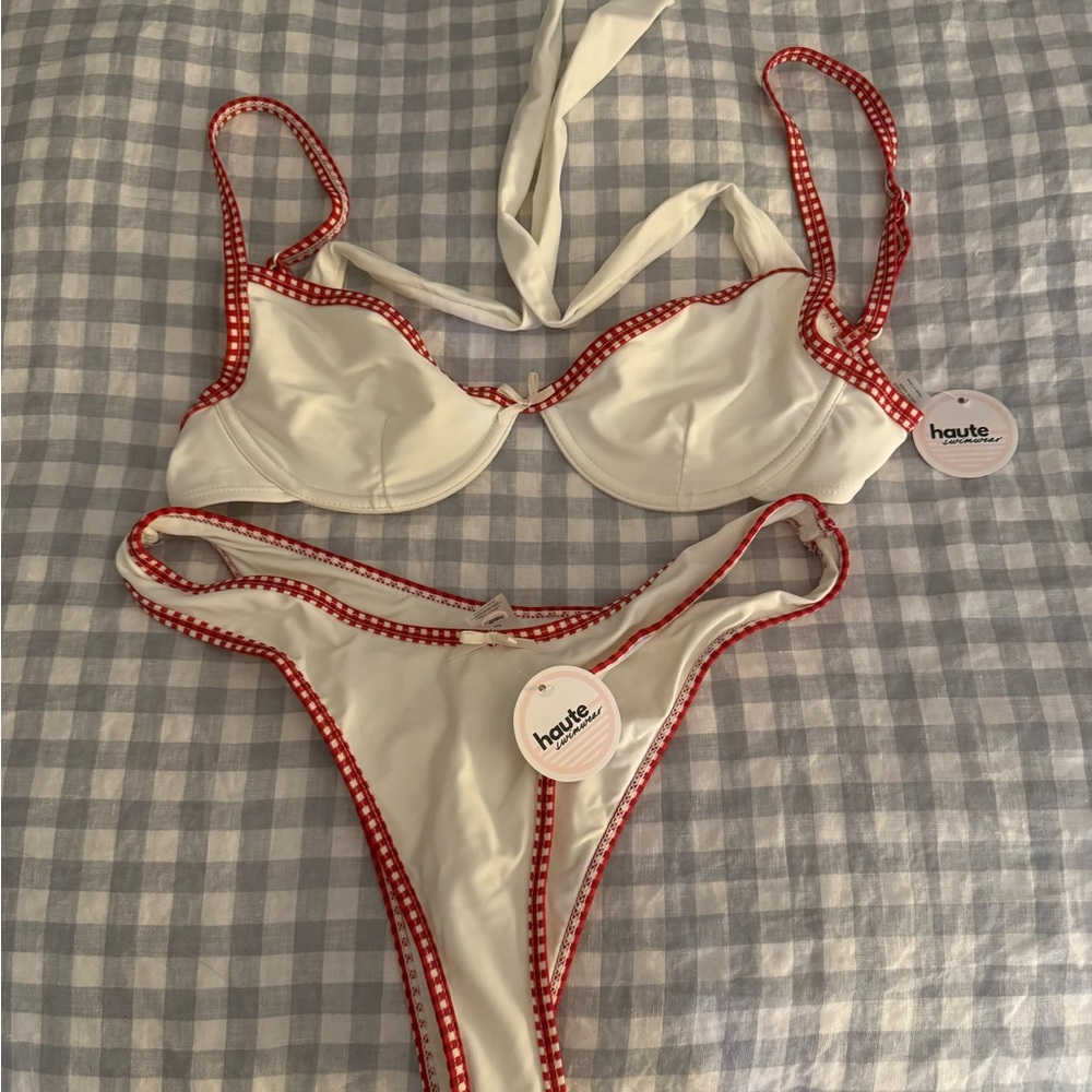 Vanilla Gingham Bikini - Women's Swim - Haute Swimwear